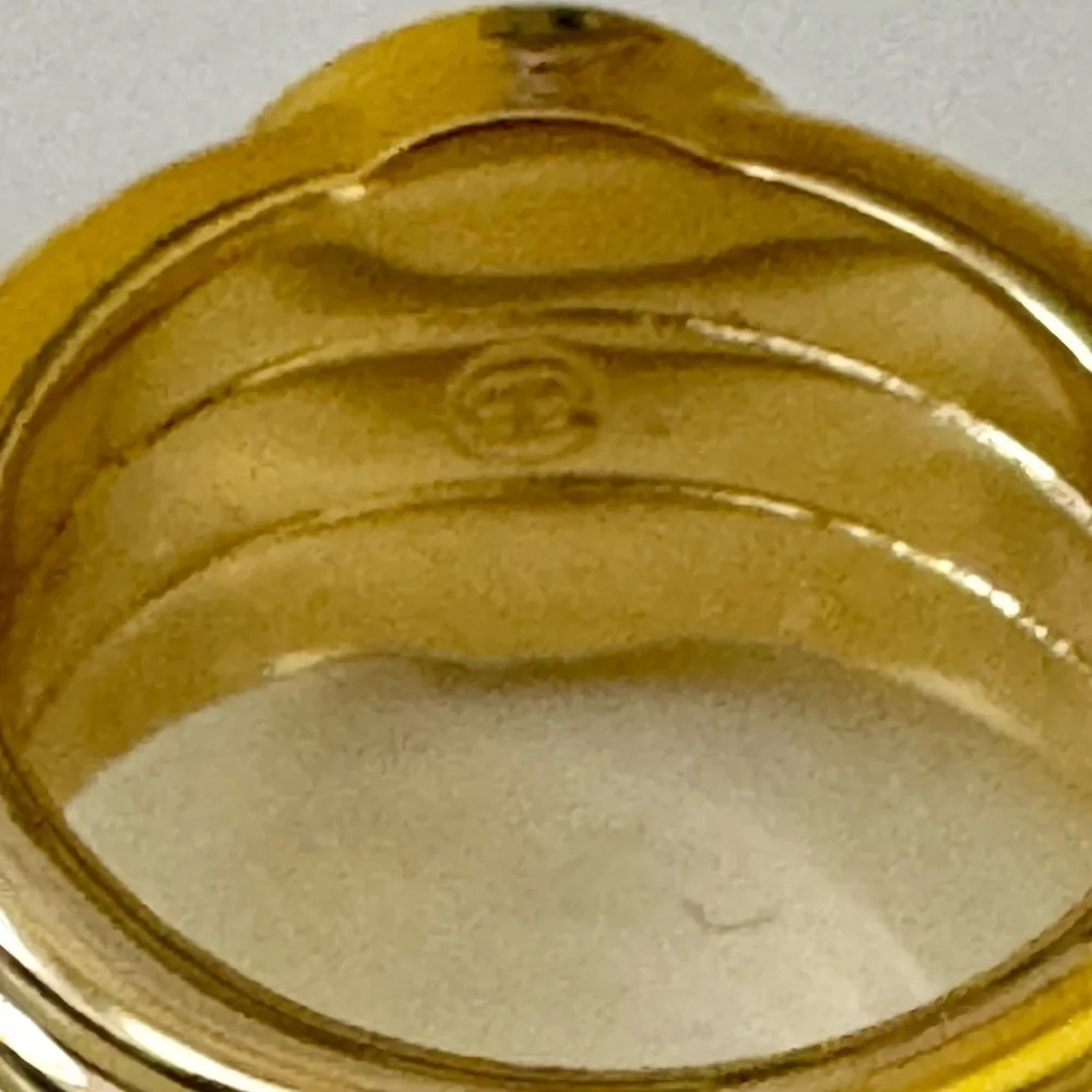 Gorjana New Size 6 18k Gold Plated Rose Quartz Power Gemstone Reed Ring for Love